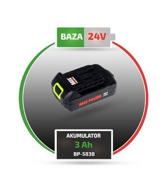 Акумулятор 3,0 Ач для інструментів на 24 В Bass Polska 5838