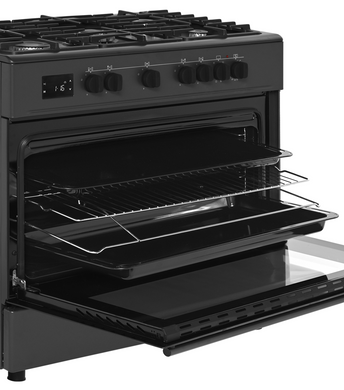 Комбінована плита Ravanson KWGE-K90A CHEFF MODERN BLACK 5 конфорок/110 л духовка