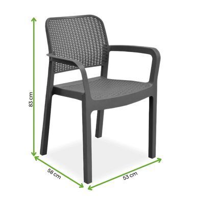 Кресло садовое SAMANNA cappuccino из полипропилена под ротанг для террасы и сада Keter