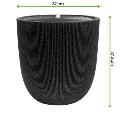 Декоративний садовий фонтан SOLENA LED Graphite з підсвіткою MoodMe