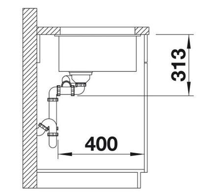 Кухонна мийка Blanco Subline 340/160-U 525985 - чорний