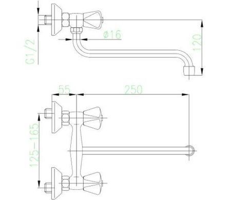 Змішувач KFA Armatura Standard 300-610-00 &mdash; латунь