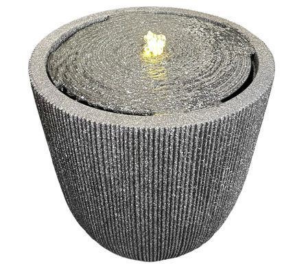 Декоративний садовий фонтан SOLENA LED Graphite з підсвіткою MoodMe