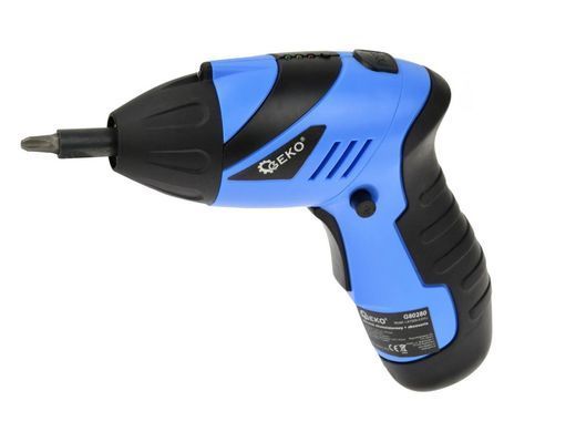 Аккумуляторная отвертка 3,6 В + аксессуары Geko G80280