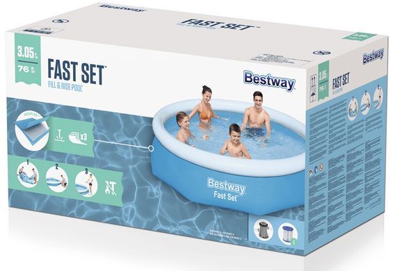 Бассейн для всей семьи Bestway Fast Set 57270