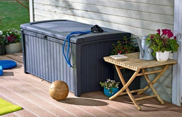 Садовий ящик скриня для інвентарю графіт 416 л Borneo Box Keter