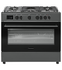 Комбінована плита Ravanson KWGE-K90A CHEFF MODERN BLACK 5 конфорок/110 л духовка