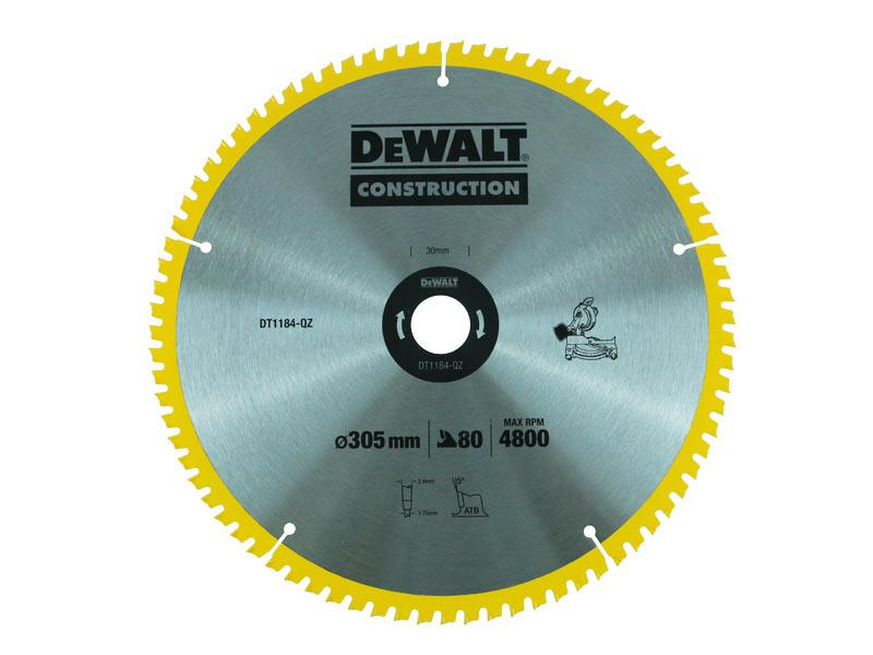 Пильный диск DeWalt DT1184 305×30 мм, 80 зубьев, твердосплавный
