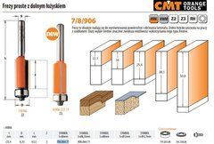 CMT Фреза HM I=25,4 D=6,35 S=6 з нижнім підшипником пряма
