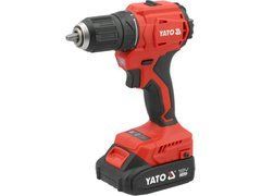 Бесщеточная дрель/шуруповерт yato 18 в 45 нм 2x2,0 ач