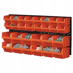 PROSPERPLAST мастерская доска с ящиками для инструмента черный 80X40CM 2шт + 28 контейнеров NTBNP1 красный