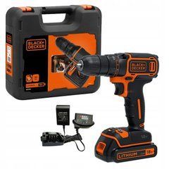 BLACK+DECKER ШУРУПОВЕРТ 18V BDCDC18K 1x1,5Ah
