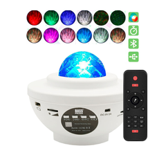 Звездный проектор с динамиком Bluetooth, светодиодный звездный дисплей, белый Bass Polska BH 59310