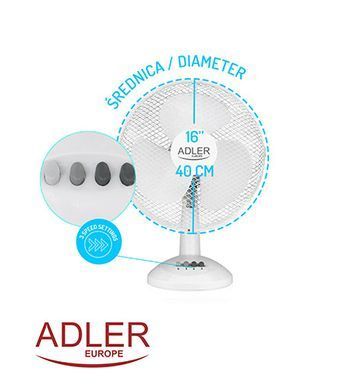 Настольный вентилятор Adler AD 7304 40 см