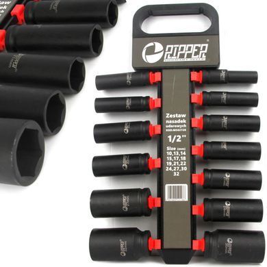 Набор головок ударных 1/2" 10-32мм RIPPER 13шт Mar-Pol M58272R