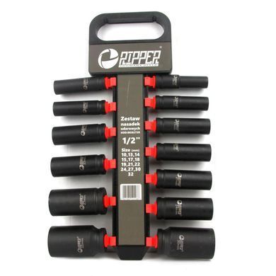 Набор головок ударных 1/2" 10-32мм RIPPER 13шт Mar-Pol M58272R