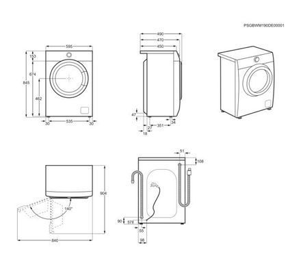 Стиральная машина Electrolux EW6S227CP PerfectCare - 7 кг