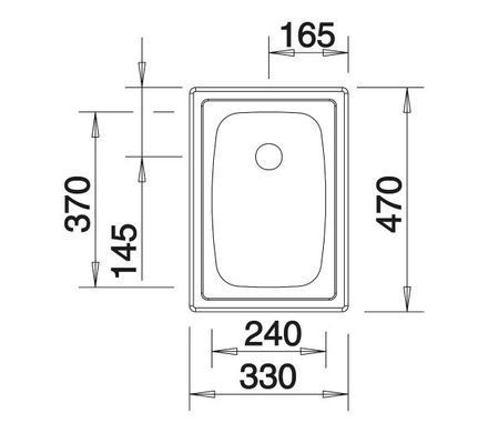 Кухонна мийка Blanco Top Ee 3 x 4 501067 сталь - вбудовується в стільницю