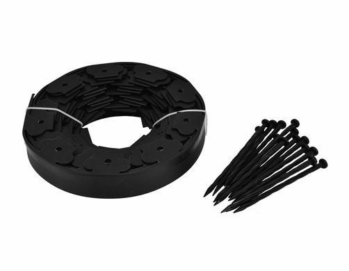 Бордюр для газона Awtools Eco-Border 10м / чёрный