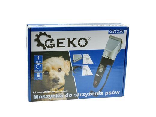 Машинка для стрижки собак на акумуляторі 35 Вт Geko G81236