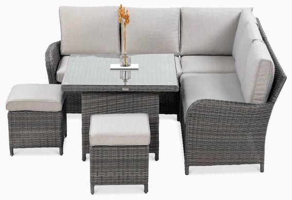 Садові меблі для тераси з техноротанга Dark Grey Ventura