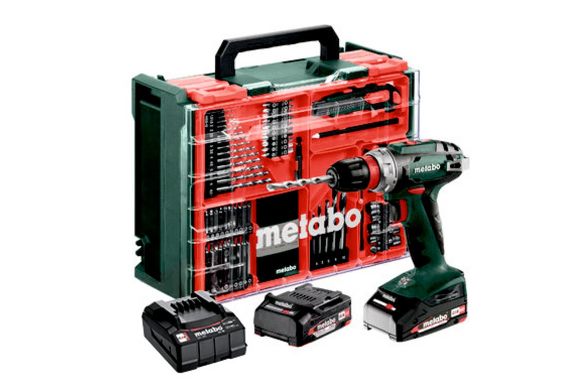 Акумуляторний шуруповерт Metabo BS 18 Quick, 18 В, 2x2 Ач, набір 74 насадки