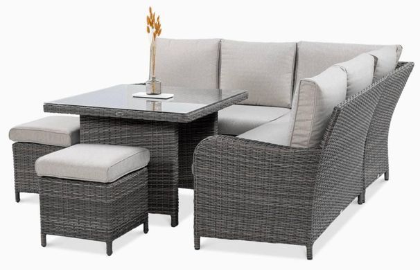 Садові меблі для тераси з техноротанга Dark Grey Ventura