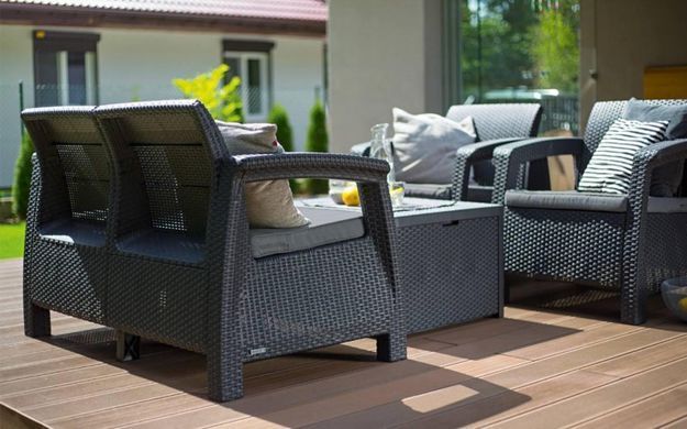 Комплект мебели для сада графит Corfu Box