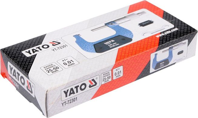Микрометр 25-50мм Yato YT-72301
