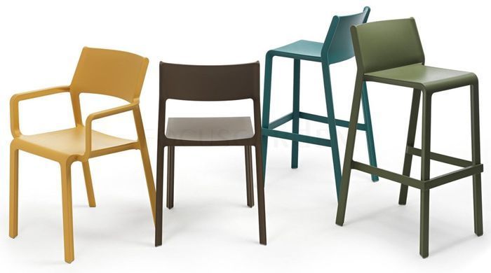 Високий стільчик для саду Nardi Trill Stool коричневий