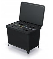 Мусорный контейнер Keden Systema 4X10L - черный рециклинг