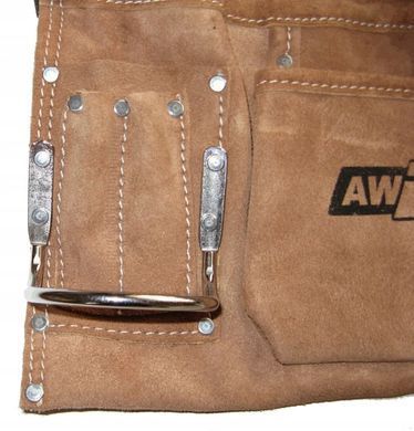 Поясной ремень с сумками из натуральной кожи 60&times;22 см для инструментов Awtools