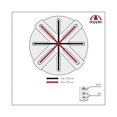 Адаптер для основы зонта VARIO из нержавеющей стали универсальный&nbsp;Doppler