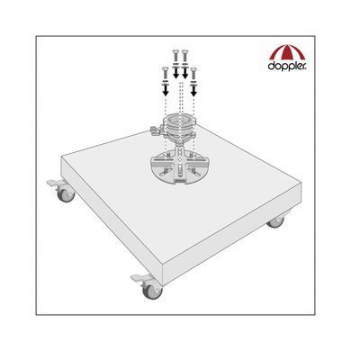 Адаптер для основы зонта VARIO из нержавеющей стали универсальный&nbsp;Doppler
