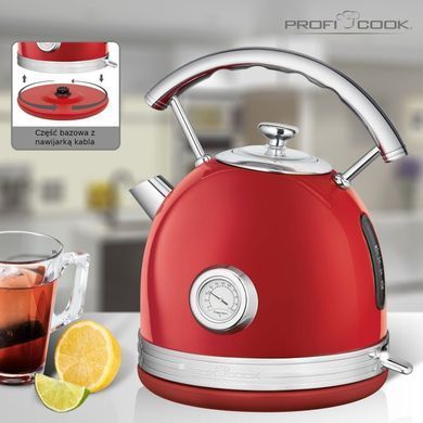 Электрический чайник 1,7л ProfiCook PC-WKS 1192 Красный
