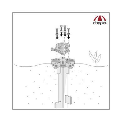 Адаптер для основы зонта VARIO из нержавеющей стали универсальный&nbsp;Doppler