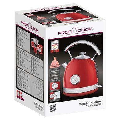 Электрический чайник 1,7л ProfiCook PC-WKS 1192 Красный