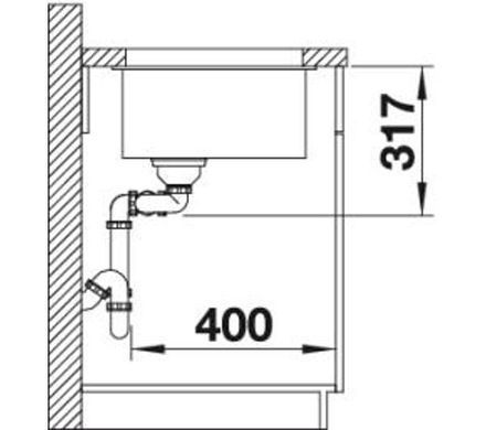 Кухонна мийка Blanco Subline 430/270-U 523151 - антрацит