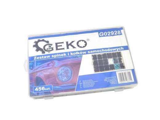 Набір автомобільних затискачів і штифтів 456 шт Geko G02928