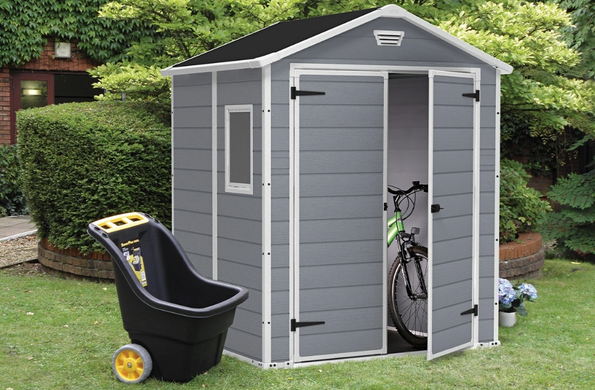 Садовый домик пластиковый MANOR 6x5DD grey/white - KETER