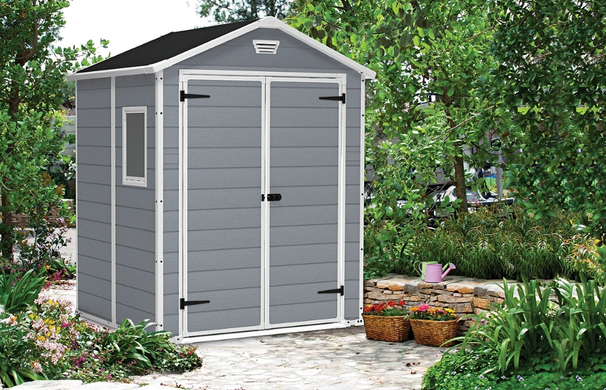 Садовый домик пластиковый MANOR 6x5DD grey/white - KETER