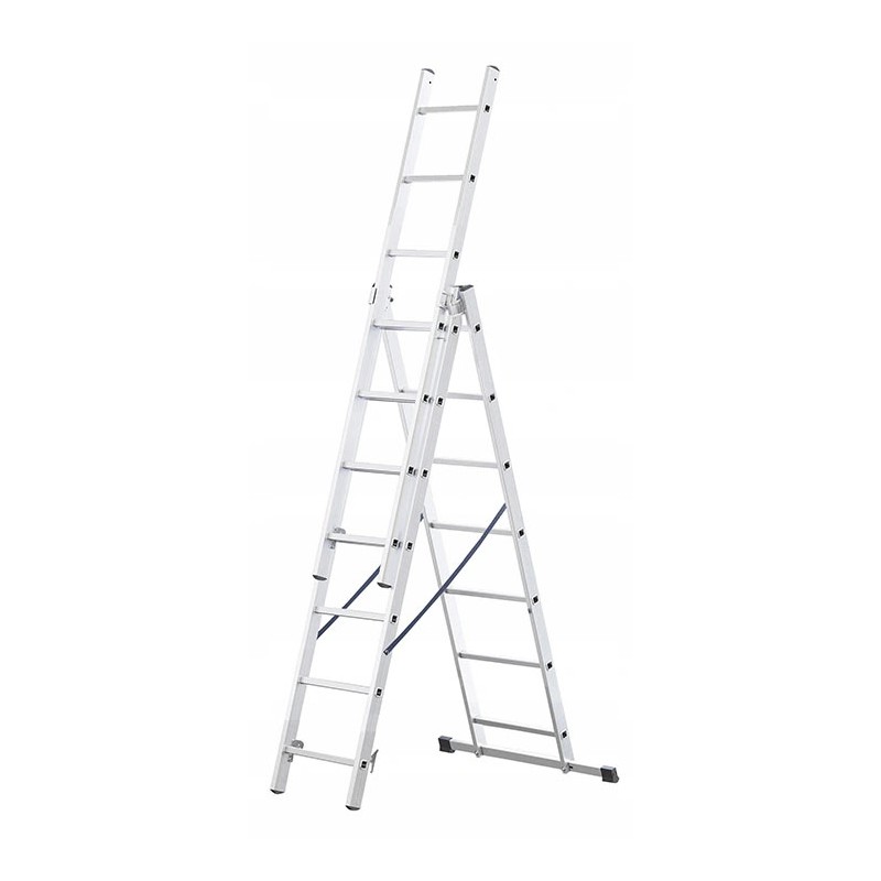 Универсальная лестница алюминиевая 3x10 ступеней, 150 кг AWTOOLS AW23090
