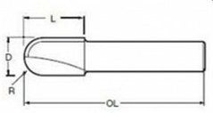 MAKITA ФРЕЗА ДЛЯ ПАЗІВ U 8мм R=8 16x18мм