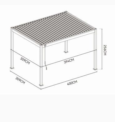 Садовая пергола для террасы Elegance 3x4 м Taupe Gutroof
