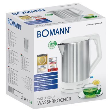 Электрический чайник 1.5 л Bomann WKS 3002 CB белый