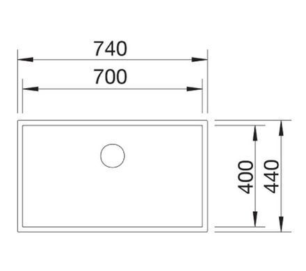Кухонна мийка, підвісна Blanco ZEROX 700-U 526244 сталь