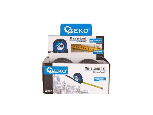 Рулетка двостороння 10х25 мм Geko G01459