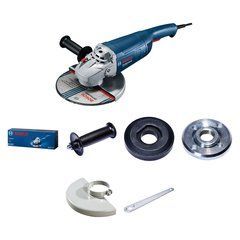 BOSCH УГЛОВАЯ ШЛИФМАШИНА 230мм/2200Вт GWS 2200-230 ЛОПАТКОВЫЙ ВЫКЛЮЧАТЕЛЬ