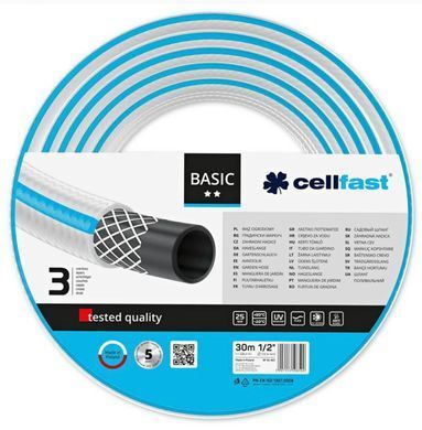 Садовый шланг на котушке 1/2 30 м Basic Cellfast