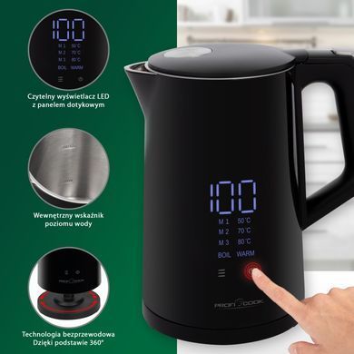 Электрический чайник 1,7 л ProfiCook PC-WKS 1243 A